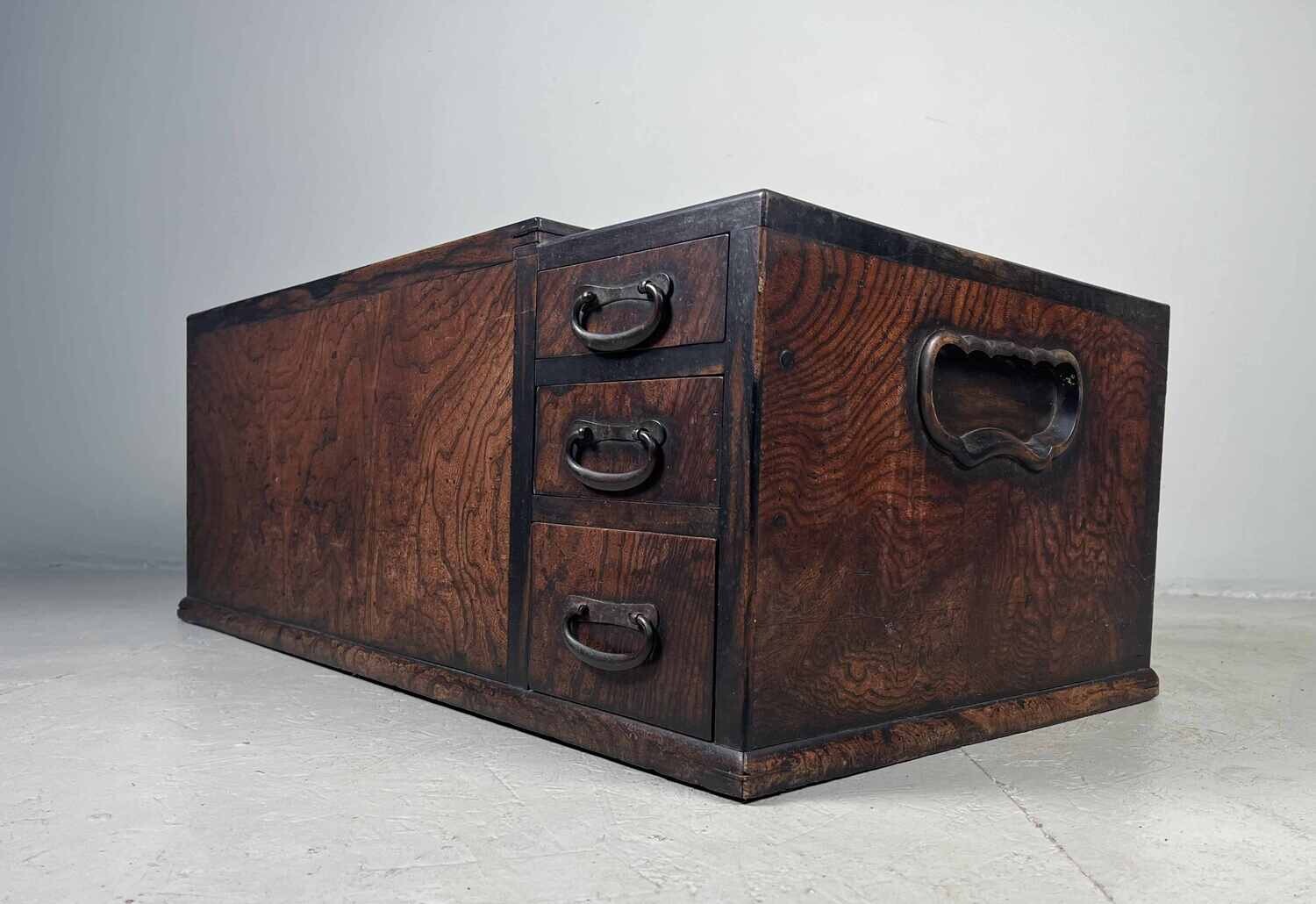 Japanse Keyaki Hibachi  Meiji - 明治時代