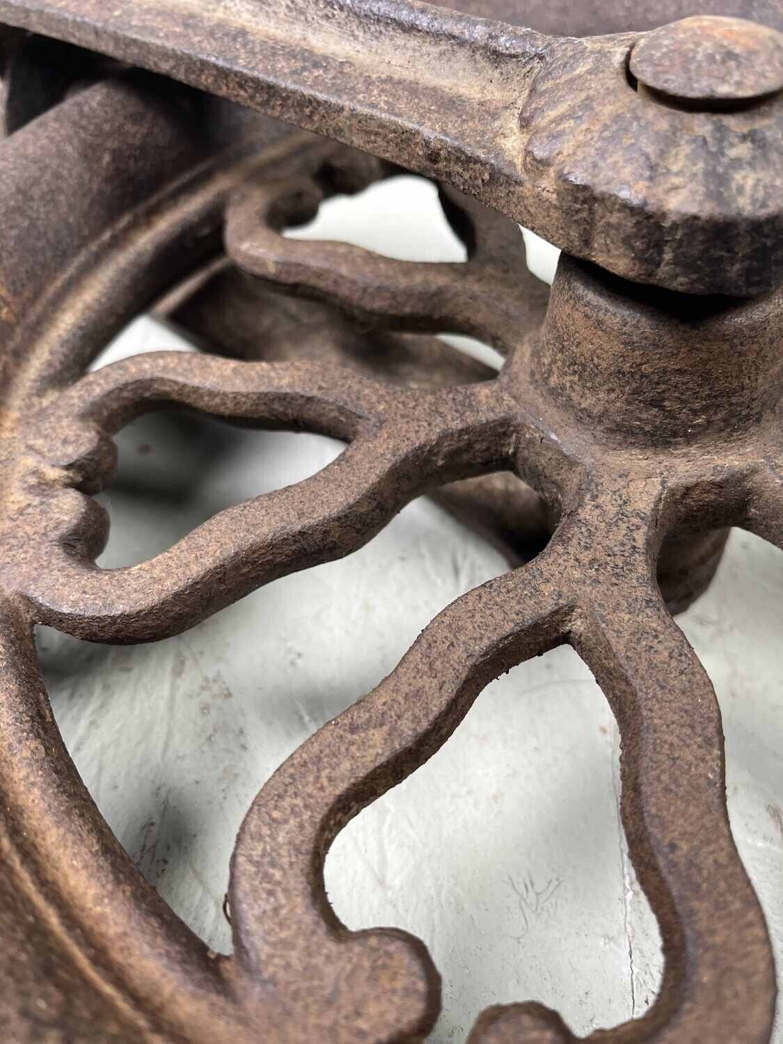 Metal antique pulley Japan Meiji era