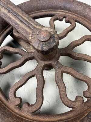 Metal antique pulley Japan Meiji era