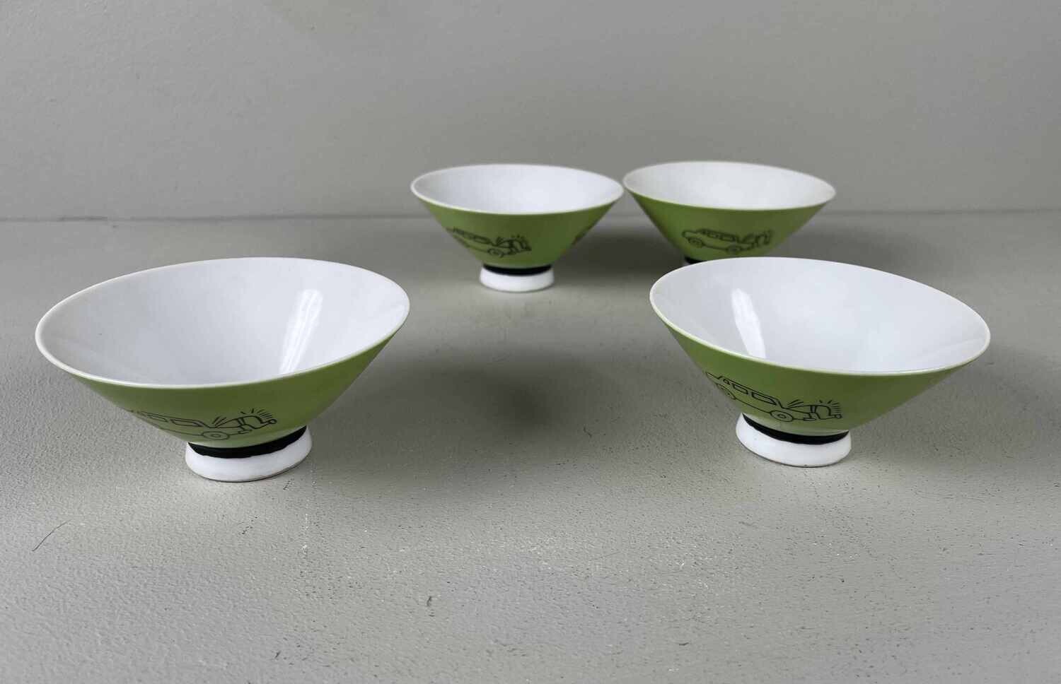 Set van 4 Vintage Rijstkommetjes