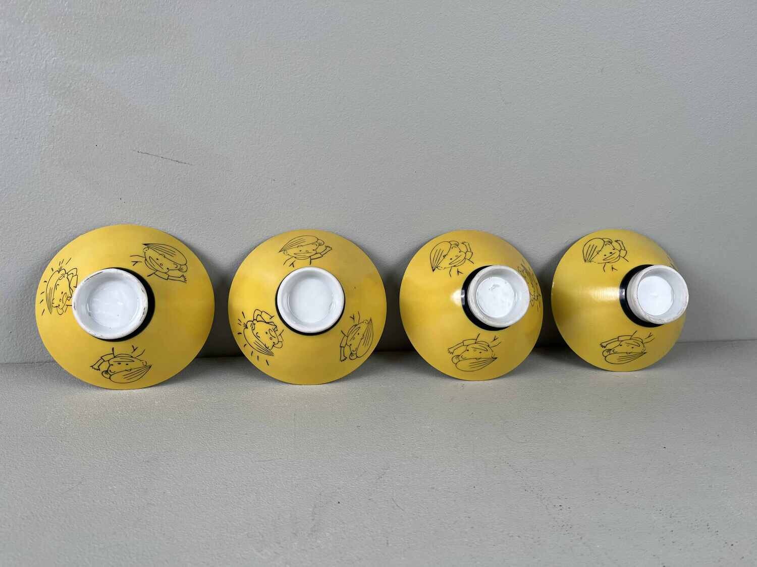 Set of 4 Vintage Rice Bowls