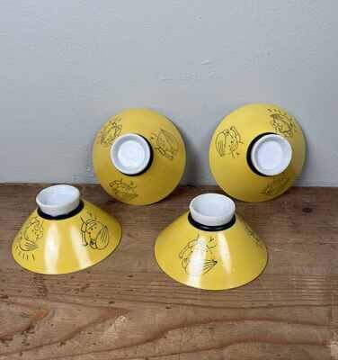 Set of 4 Vintage Rice Bowls