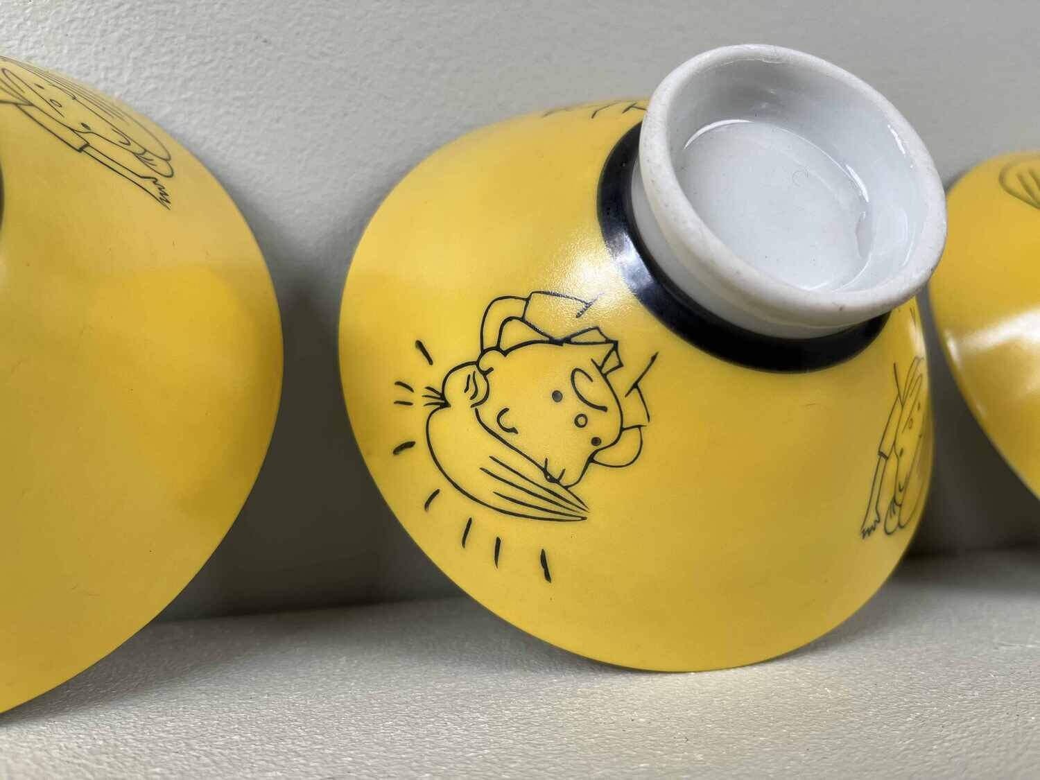 Set of 4 Vintage Rice Bowls