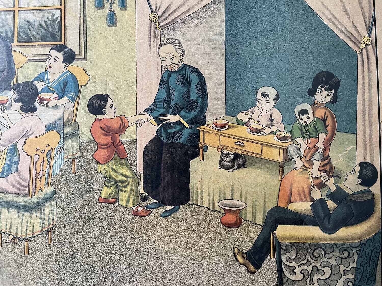 Originele Chinese Nieuwjaars poster 1910-1950