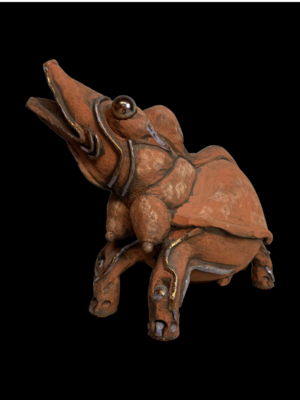 Terracotta Fantasiedier door Michel Herreman