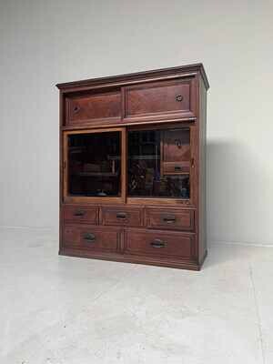 Mid Century Cha Tansu Shōwa Japanese Chest 昭和時代 1940s