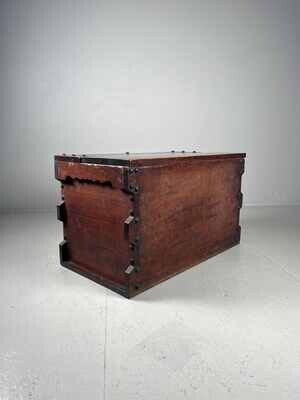 Japanese box with metal studs, early Shōwa 1930