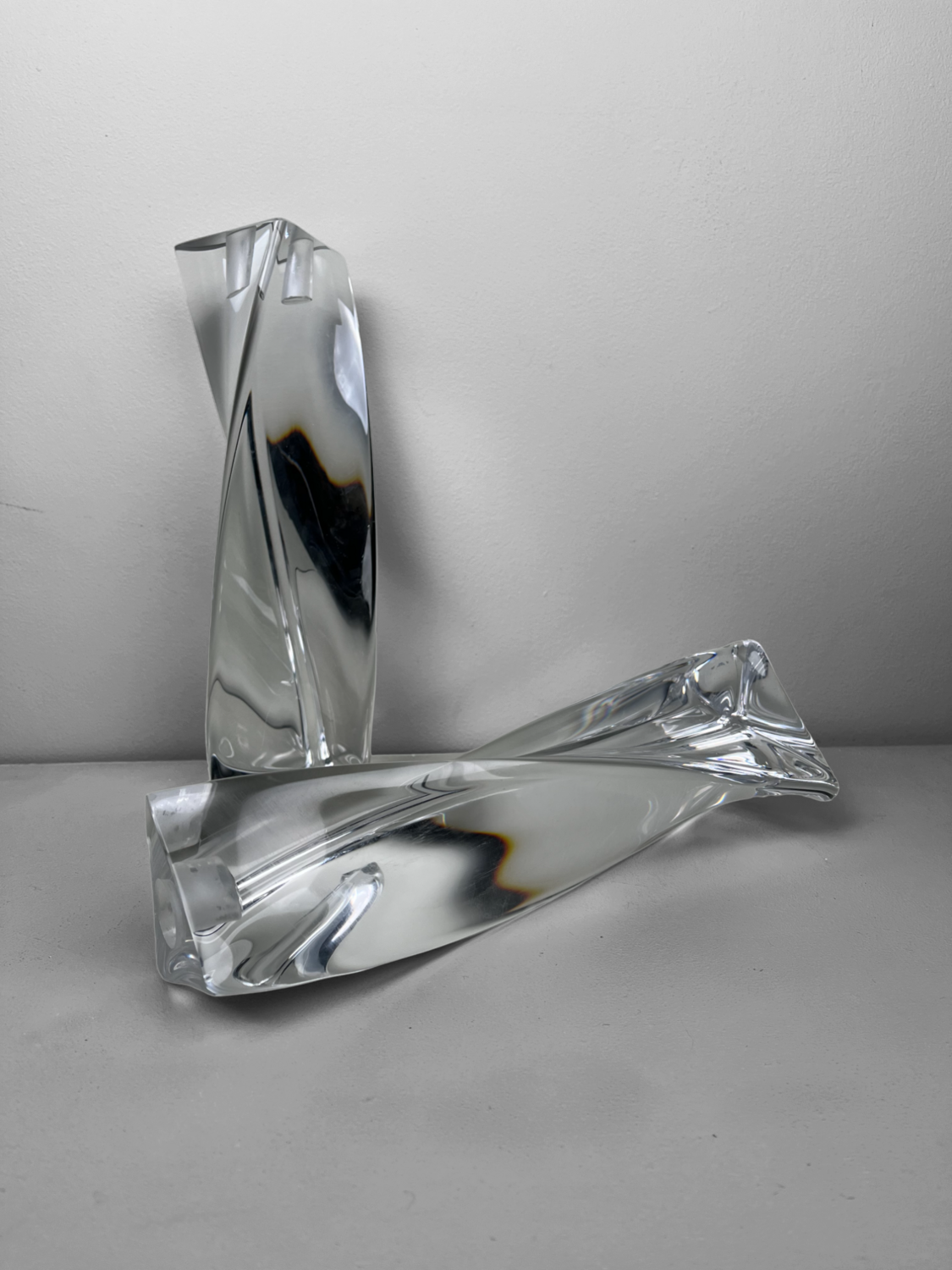 Crystal Kosta Boda candle holders Sweden