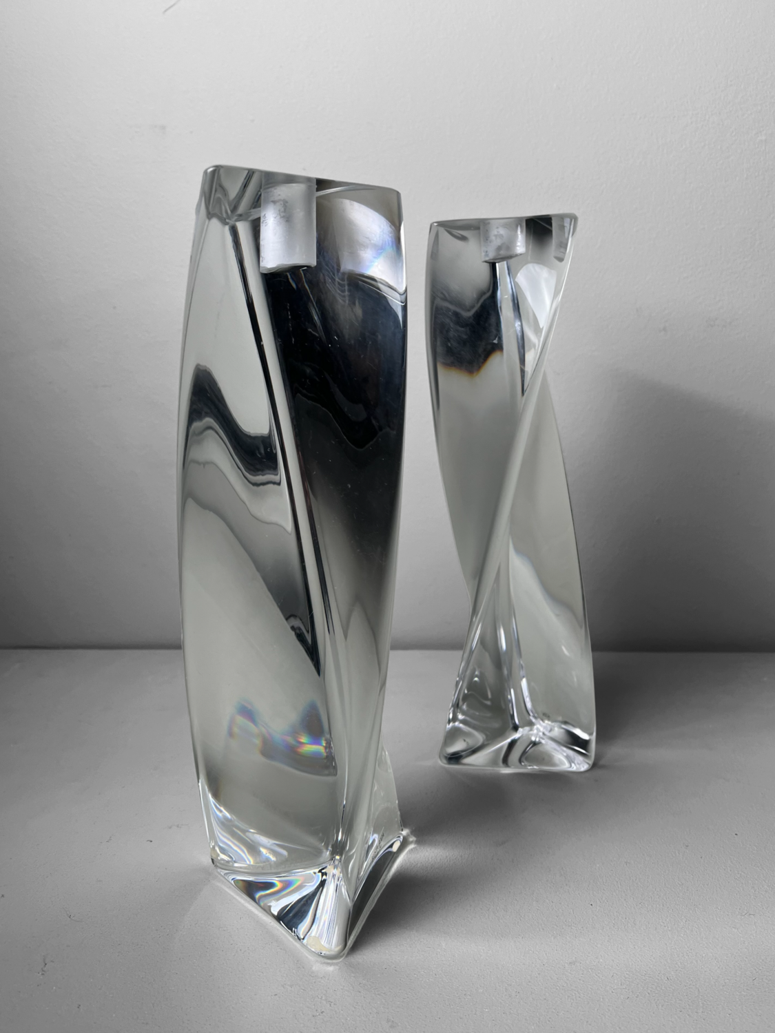 Crystal Kosta Boda candle holders Sweden