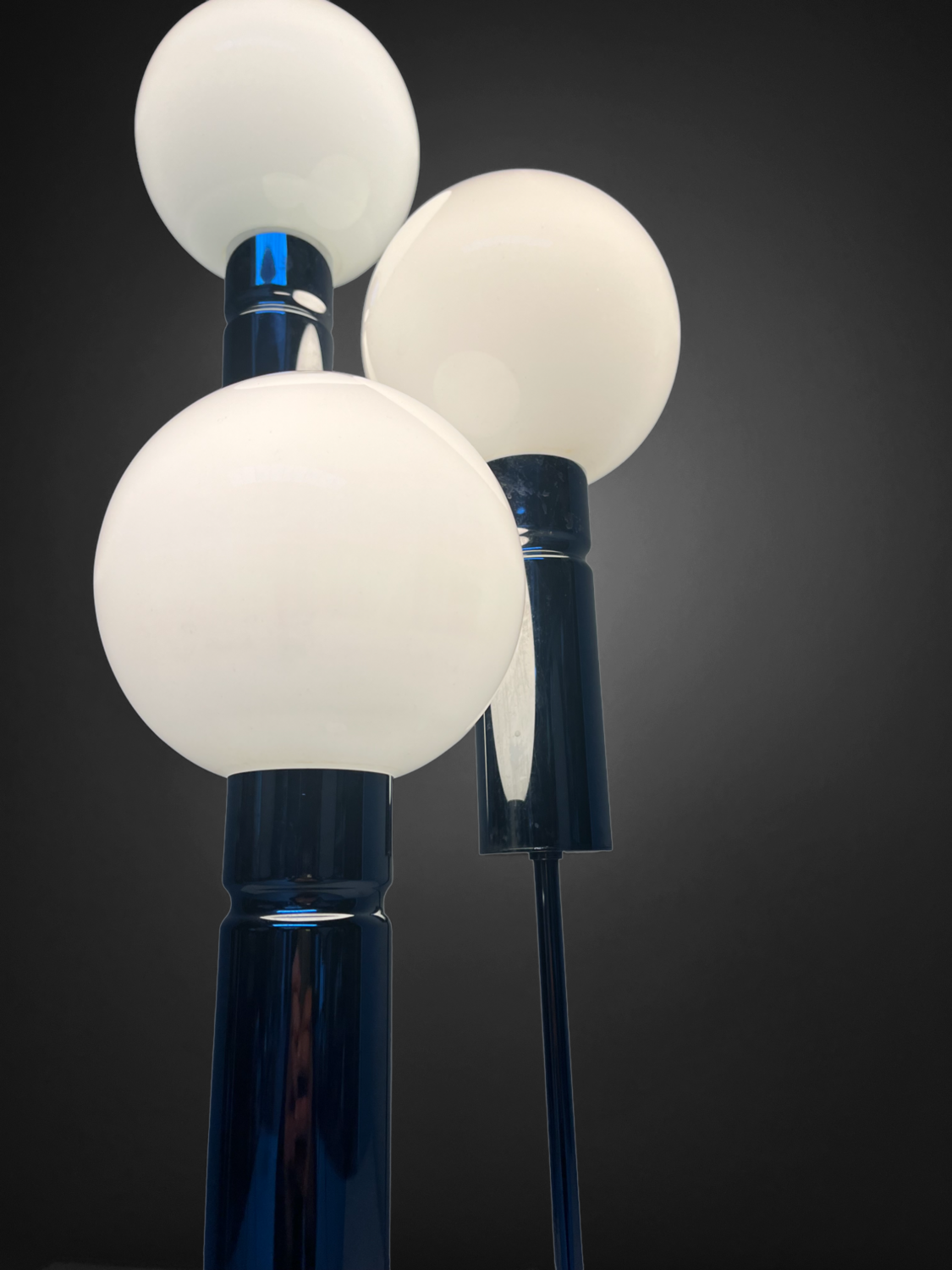 Solken Leuchten Globes Table Lamp Silver 70s