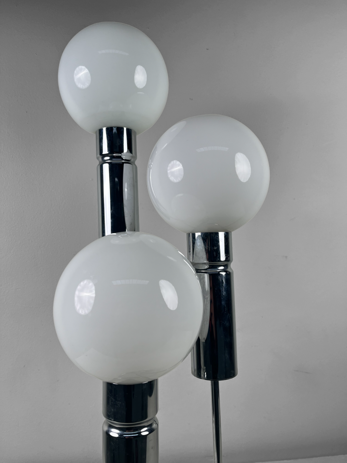 Solken Leuchten Globes Table Lamp Silver 70s