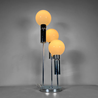 Solken Leuchten Globes Table Lamp Silver 70s