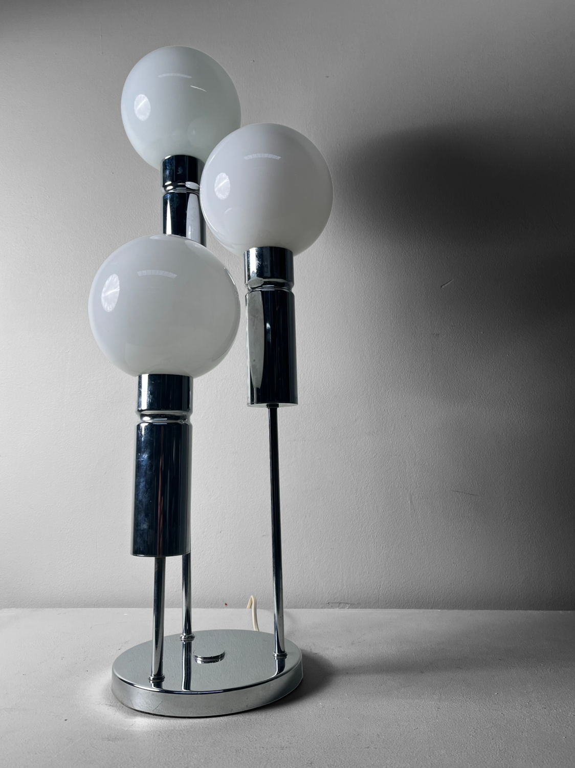 Solken Leuchten Globes Table Lamp Silver 70s