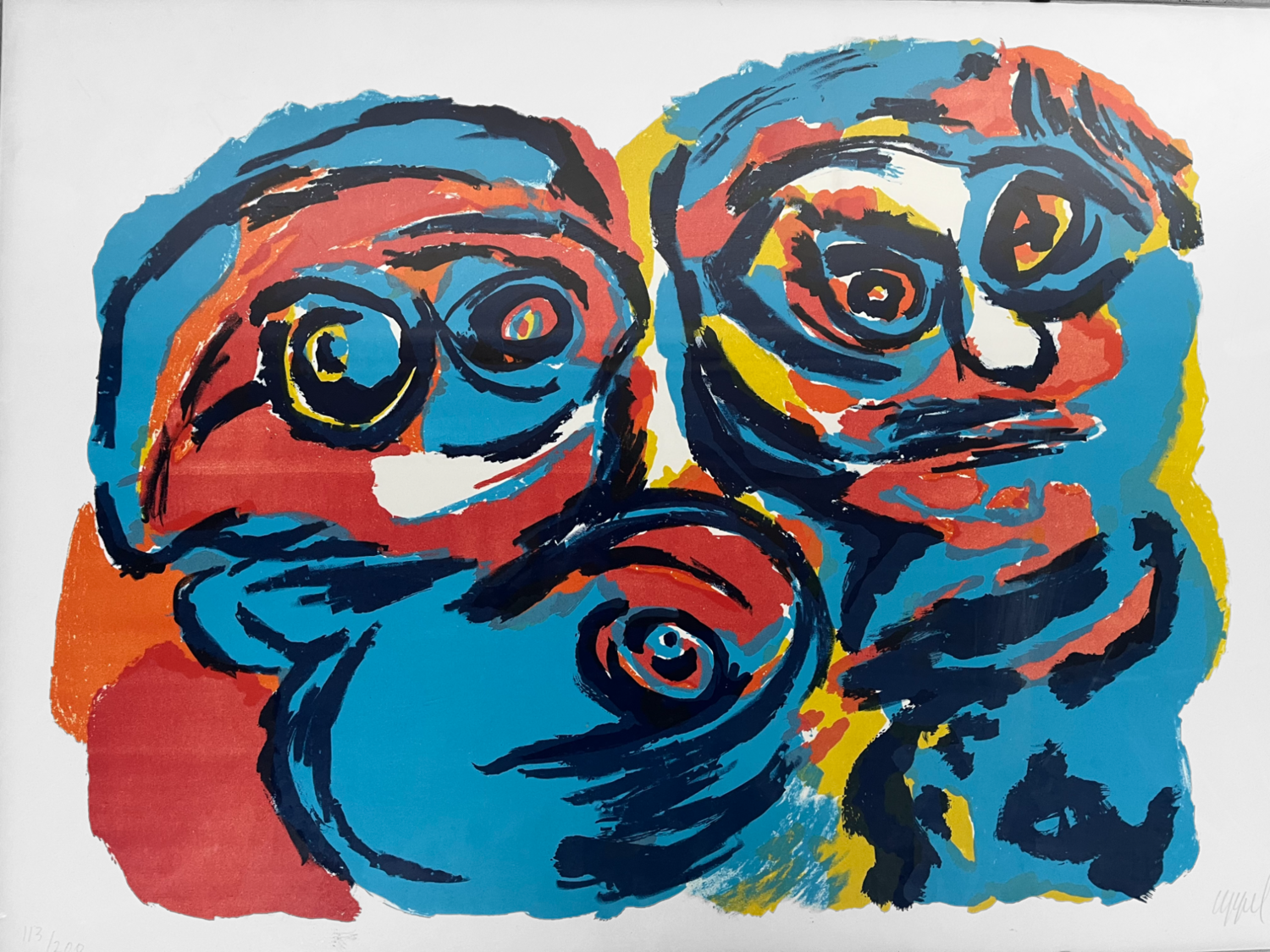 Originele Litho Karel Appel jaren '60
