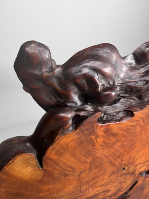 Tiger Moku Burl Wood Yakusugi Decoratie, Japan, 大正天皇, Taishō (1879 – 1926).