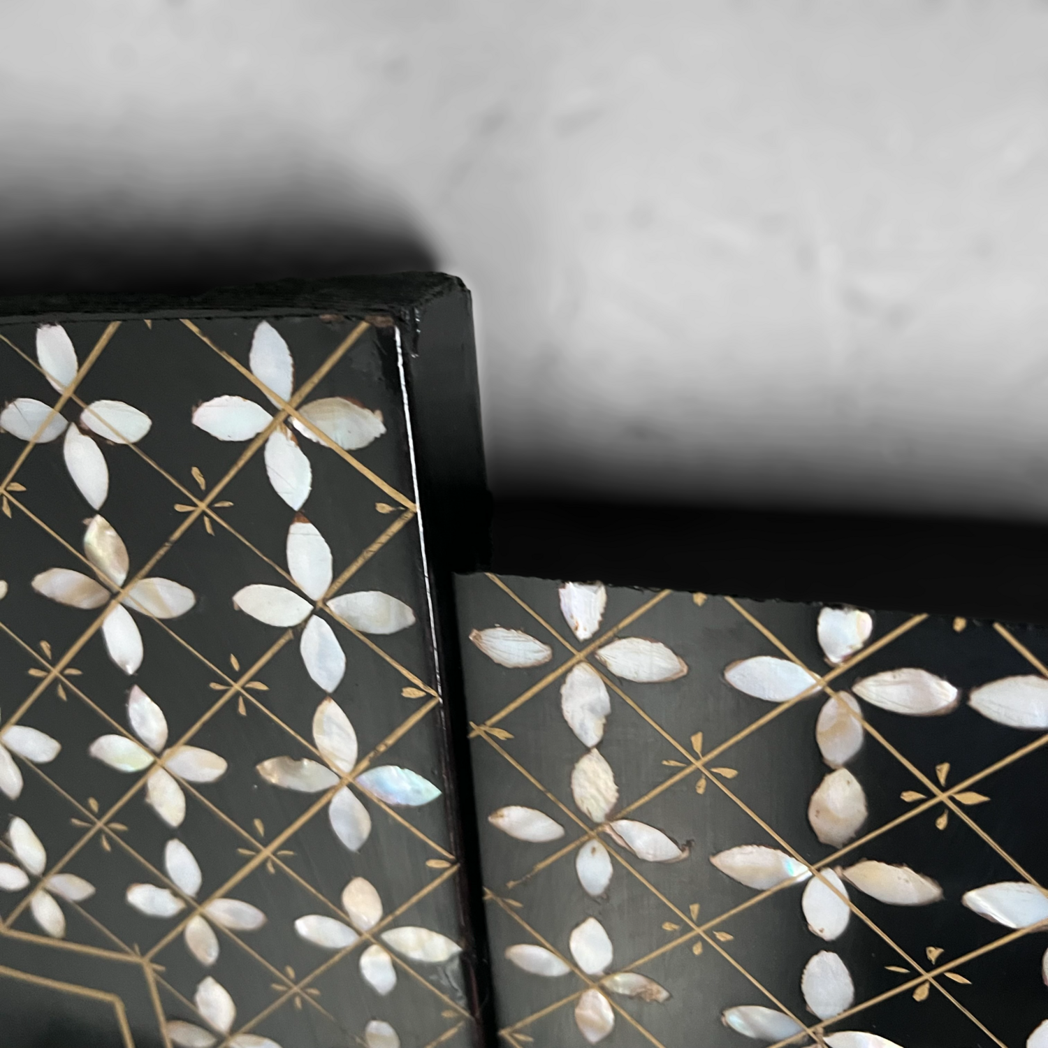 Mid Century set of wooden panels 'Animals', China