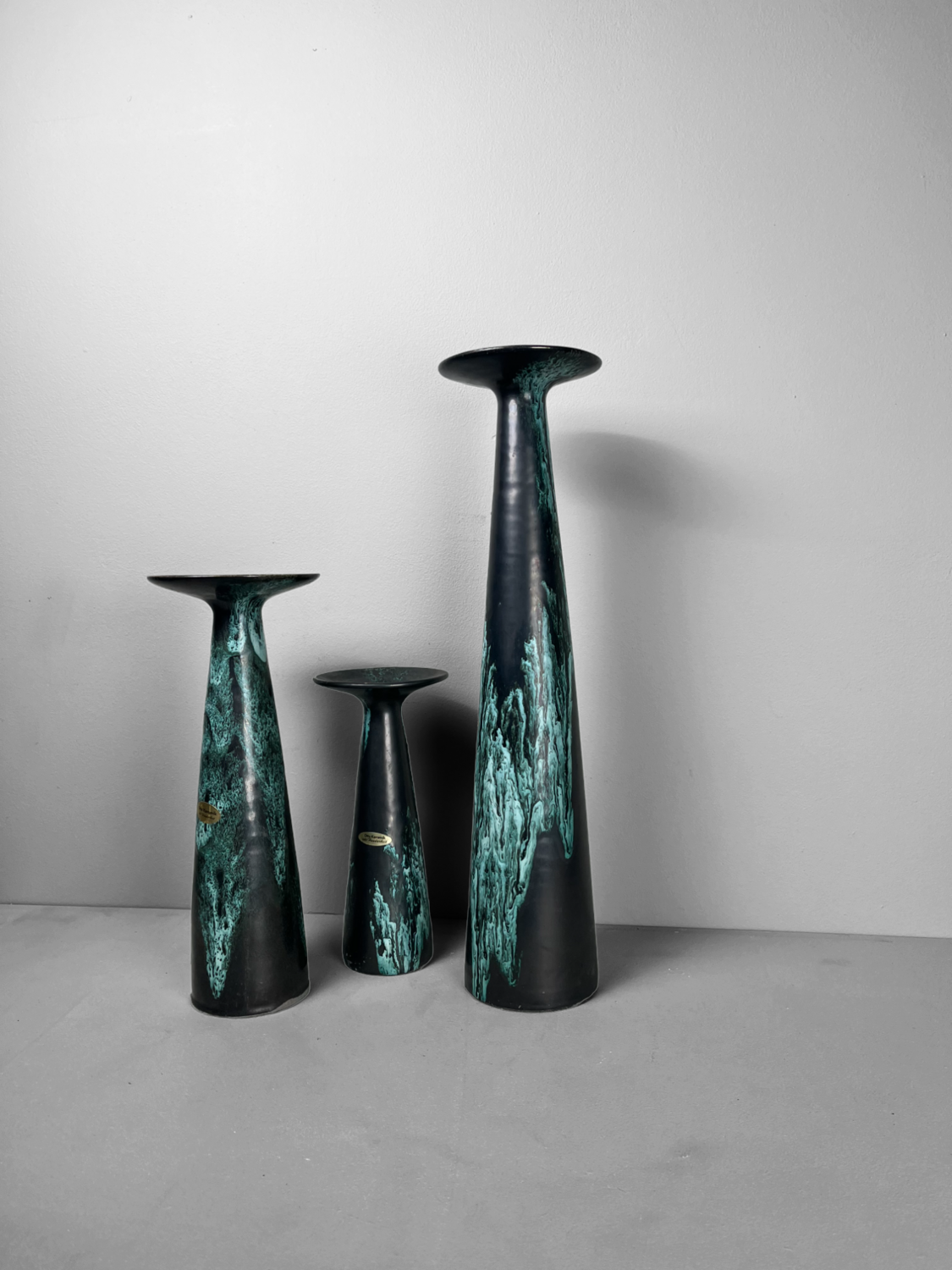 Set van 3 vazen/kandelaars van Otto Keramik Duitsland