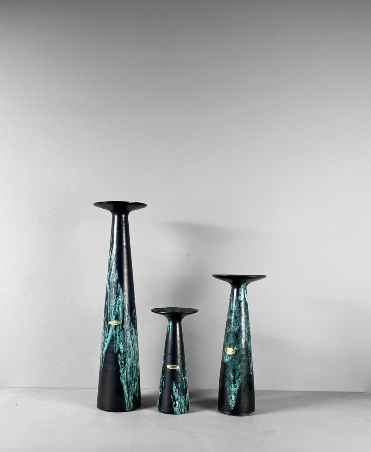 Set van 3 vazen/kandelaars van Otto Keramik Duitsland