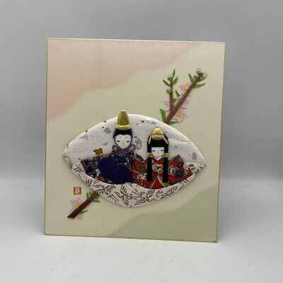 Vintage Kawaii Japanese Shikishi Oshi Hinamatsuri 雛祭り