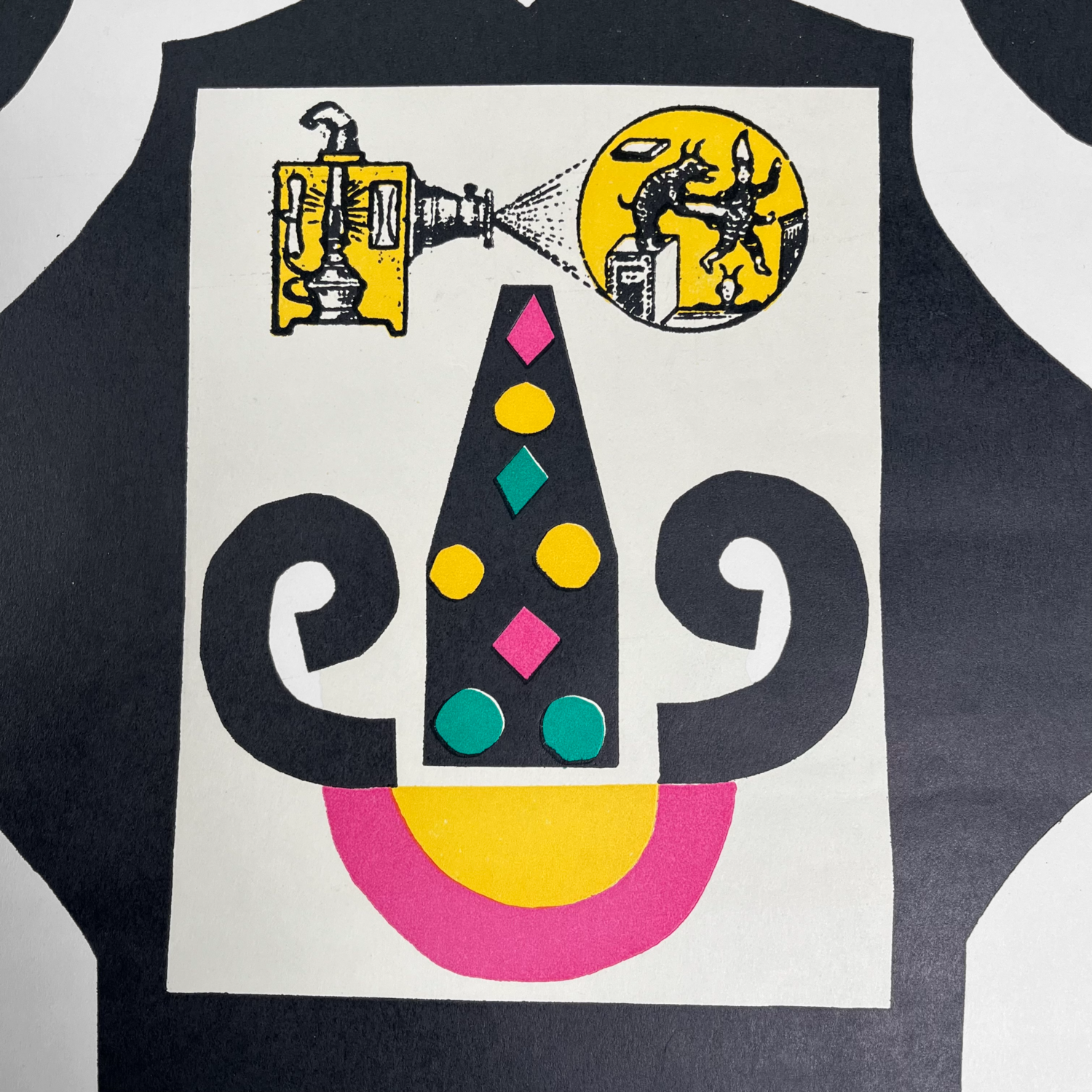 Originele Litho Laterna Magika Experimental National Theater Praag