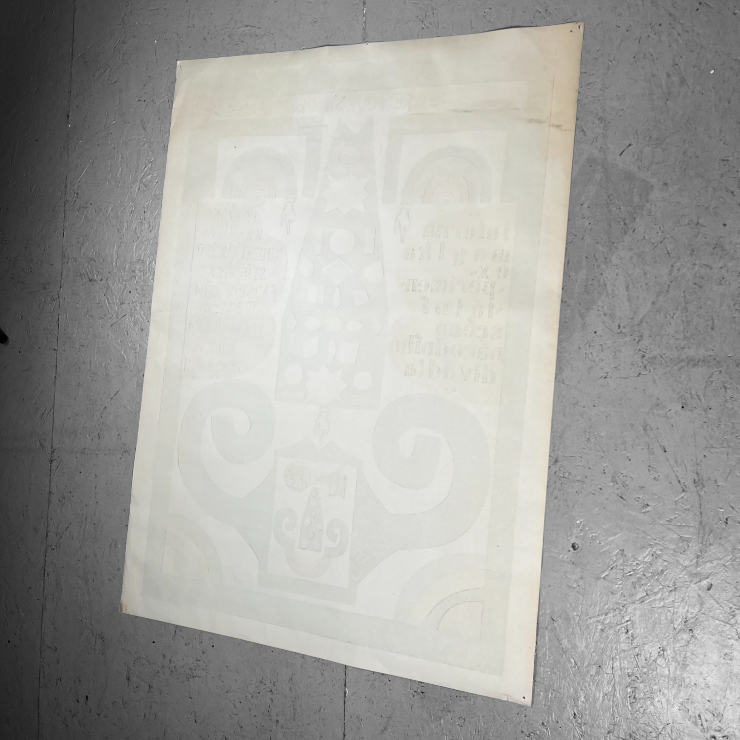 Originele Litho Laterna Magika Experimental National Theater Praag