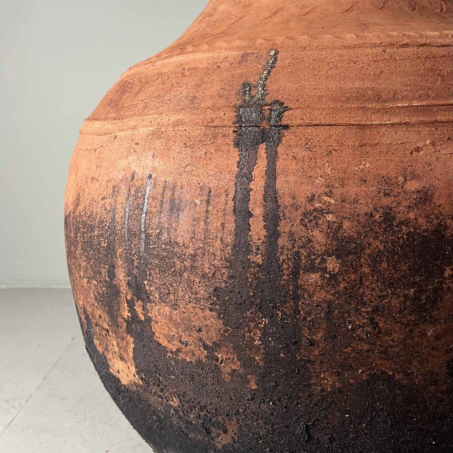 Oude Terracotta Olijfkruik Portugal