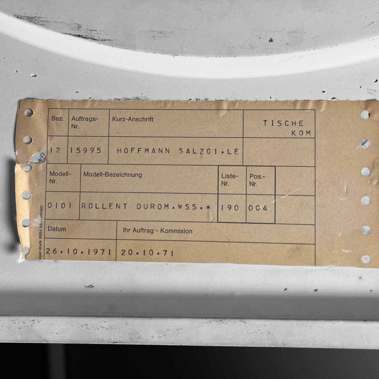 Space Age Coffee Table with rotating snack tray, 70s, Germany