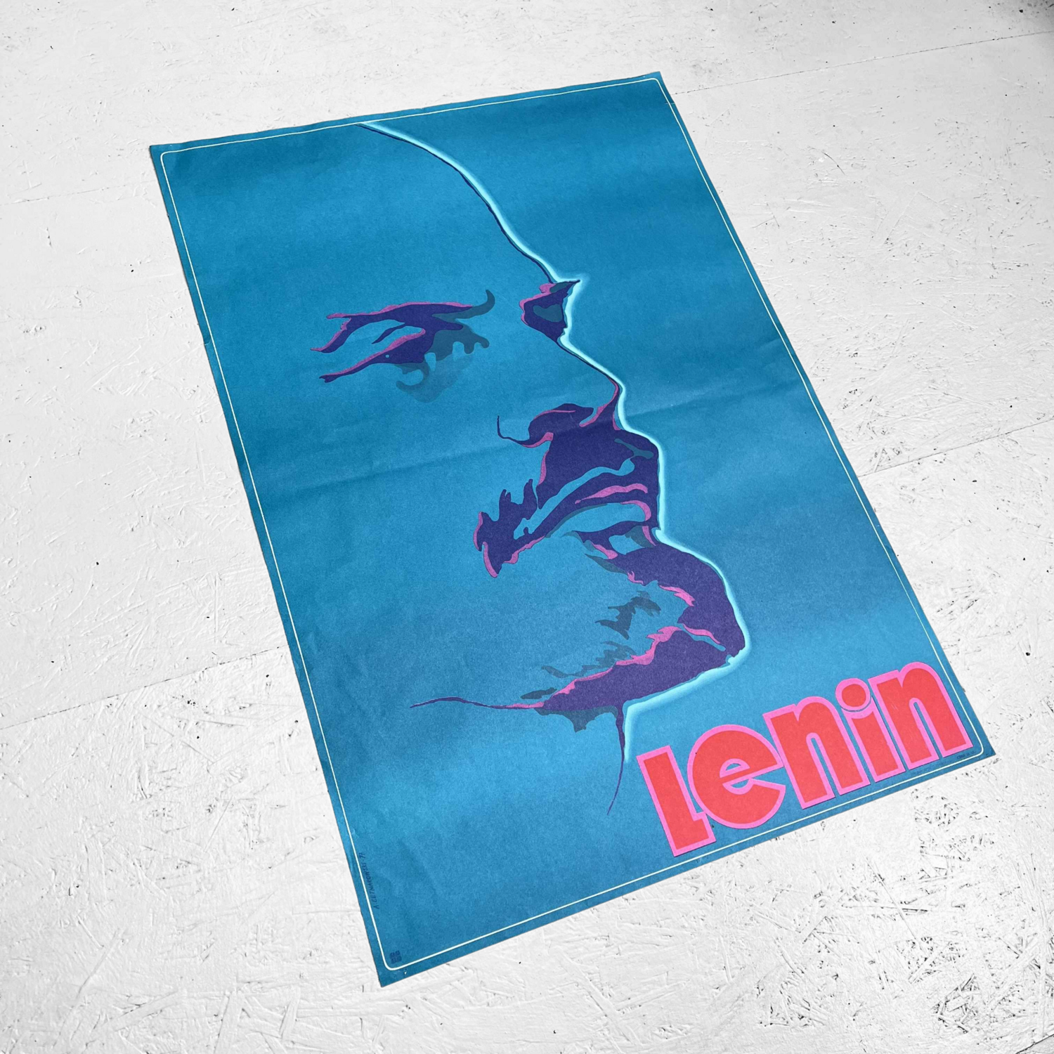 Rare poster Lenin, Antoni Cetnarowski, 1977, Poland