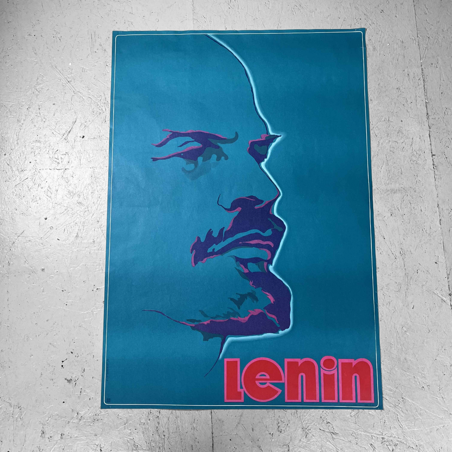 Rare poster Lenin, Antoni Cetnarowski, 1977, Poland