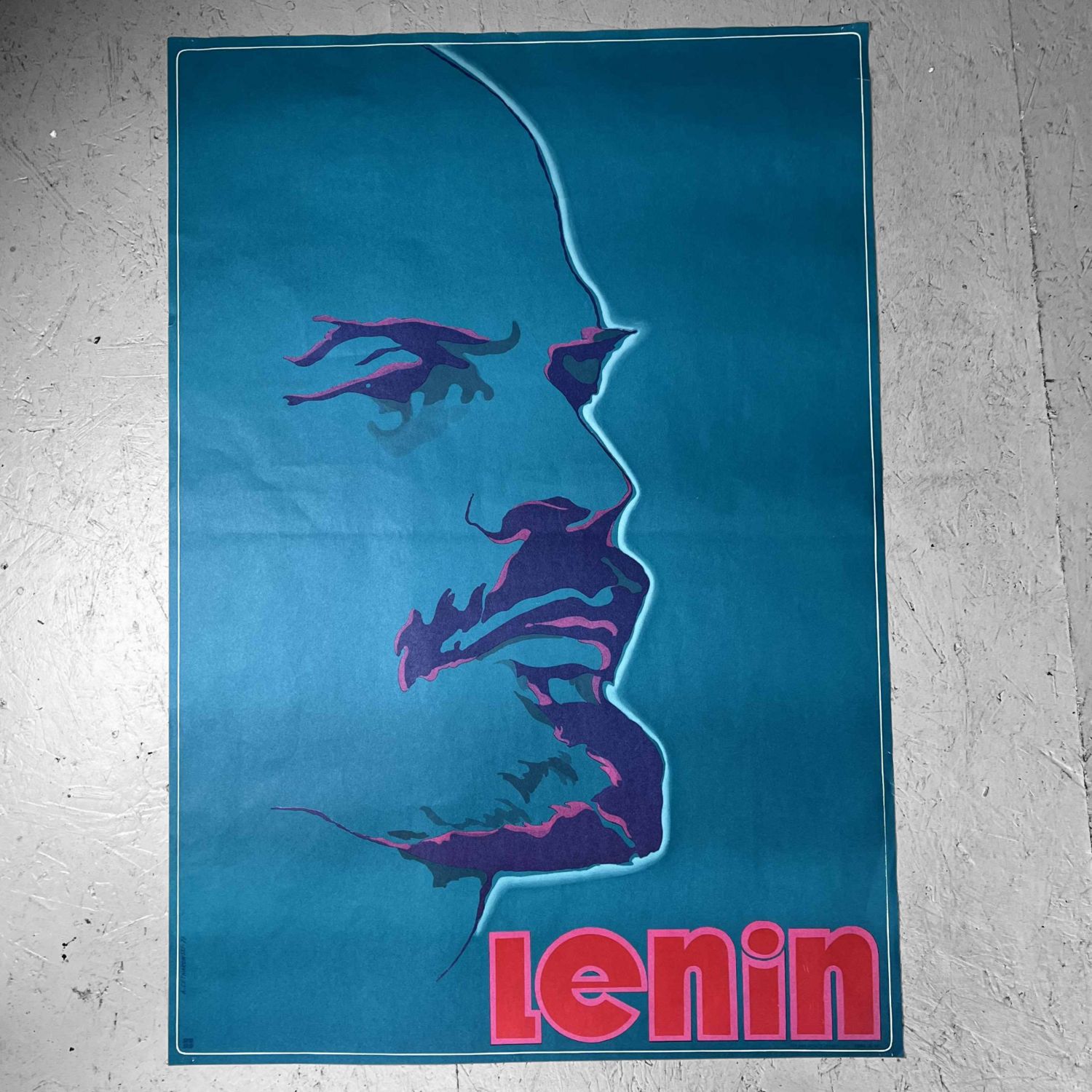 Rare poster Lenin, Antoni Cetnarowski, 1977, Poland