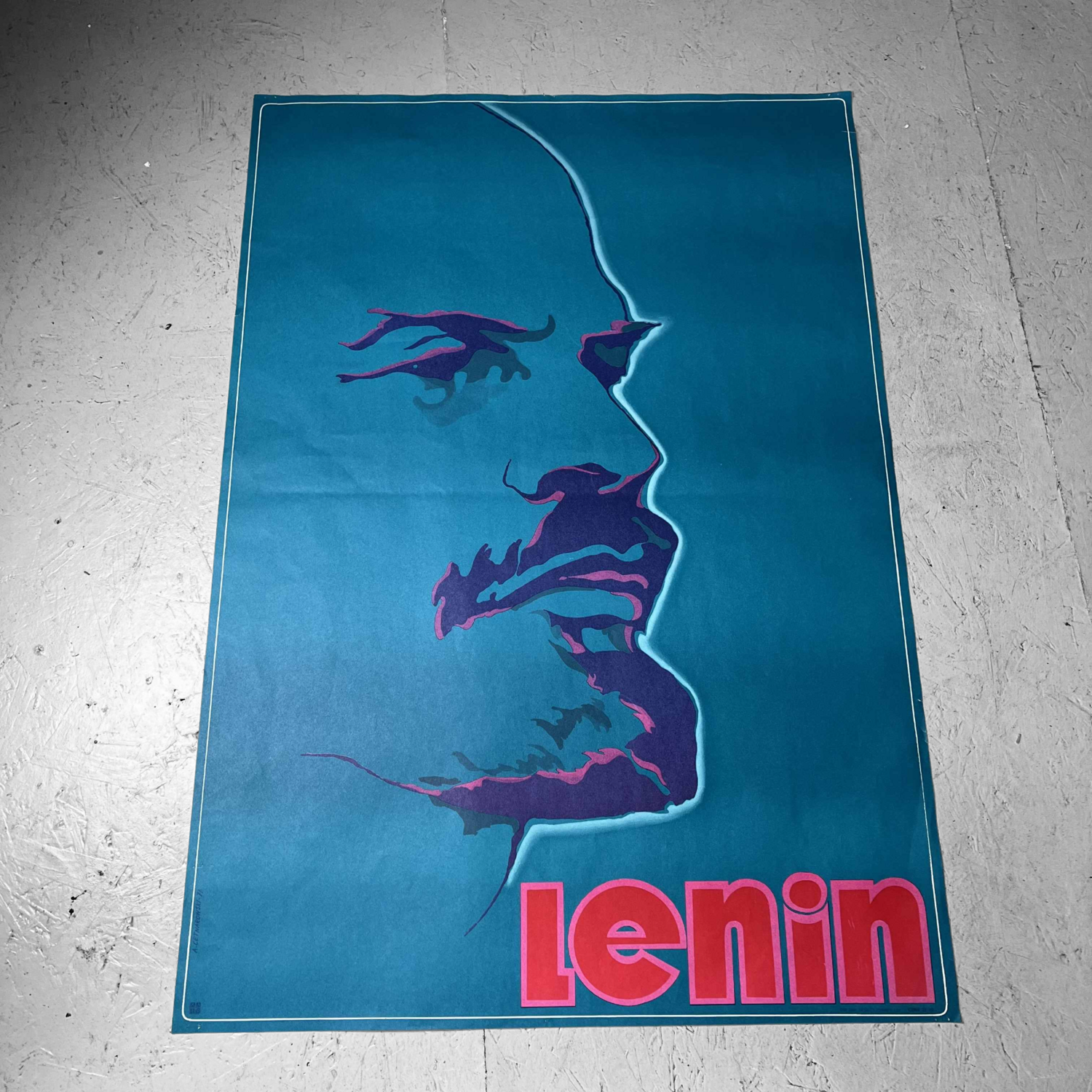 Rare poster Lenin, Antoni Cetnarowski, 1977, Poland