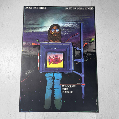 Rare poster Jazz on the Oder River '73, Wroclaw, Poland