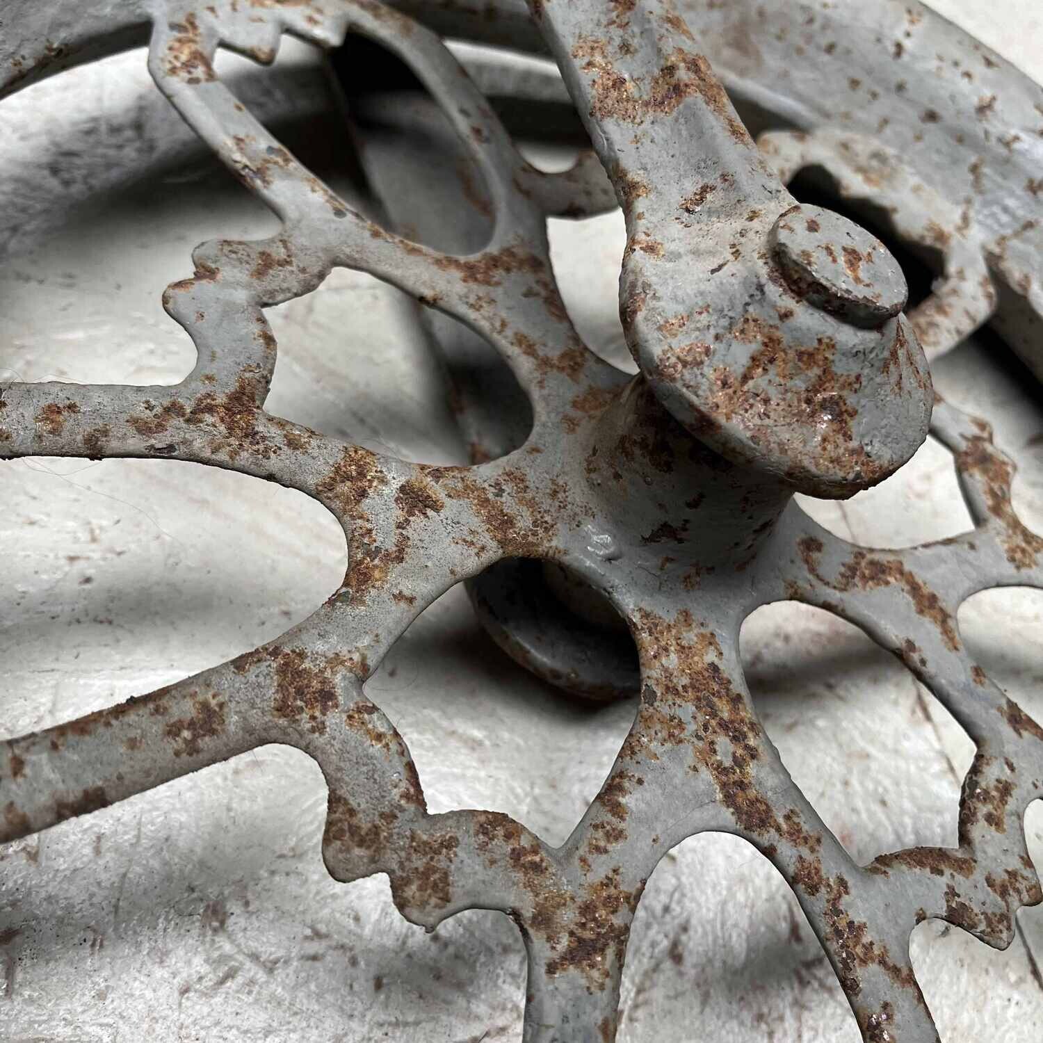 Metalen Antieke Katrol met Touw, Japan, 1890