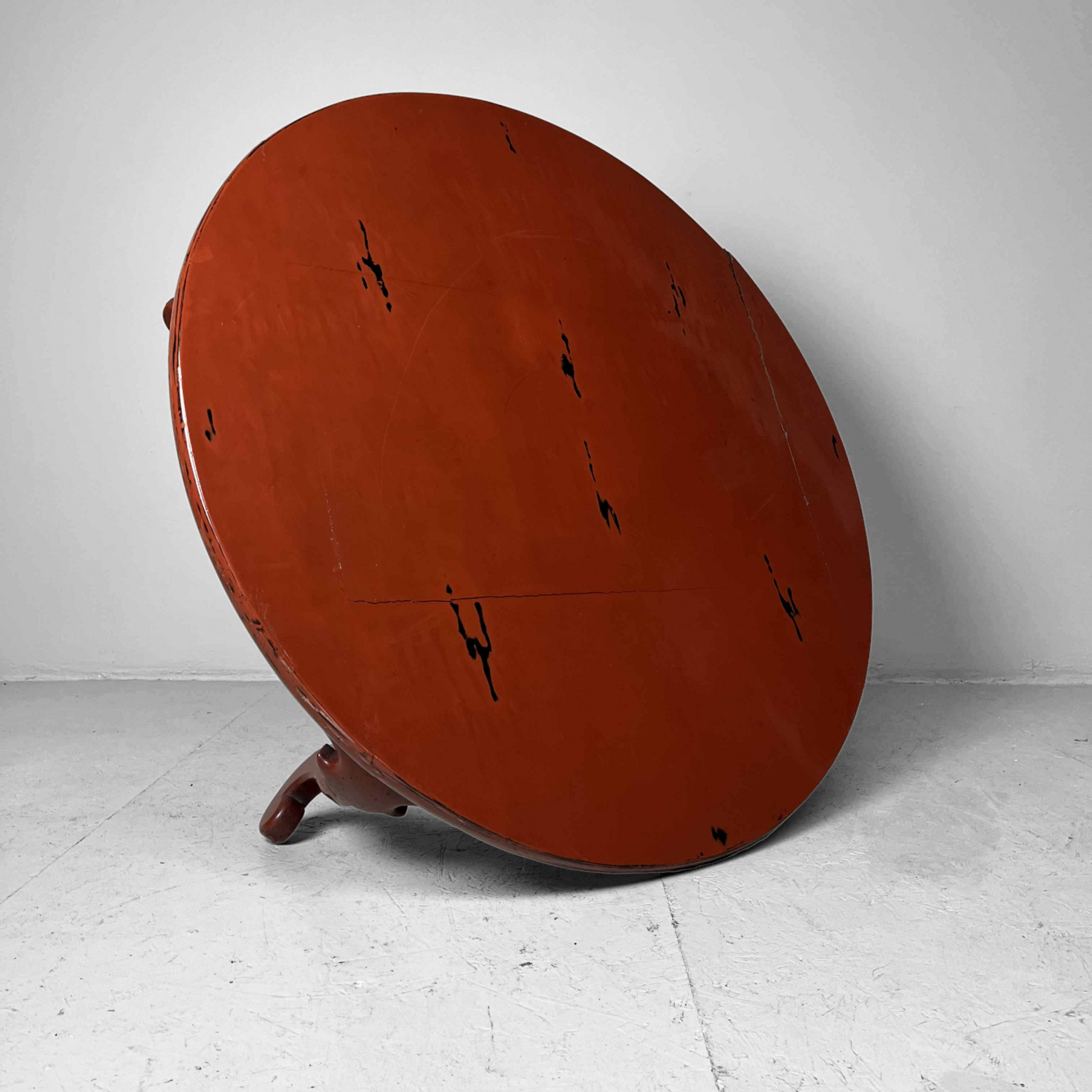 Japanese Negoro Lacquer Chabudai Wabi Sabi Table Meiji Era