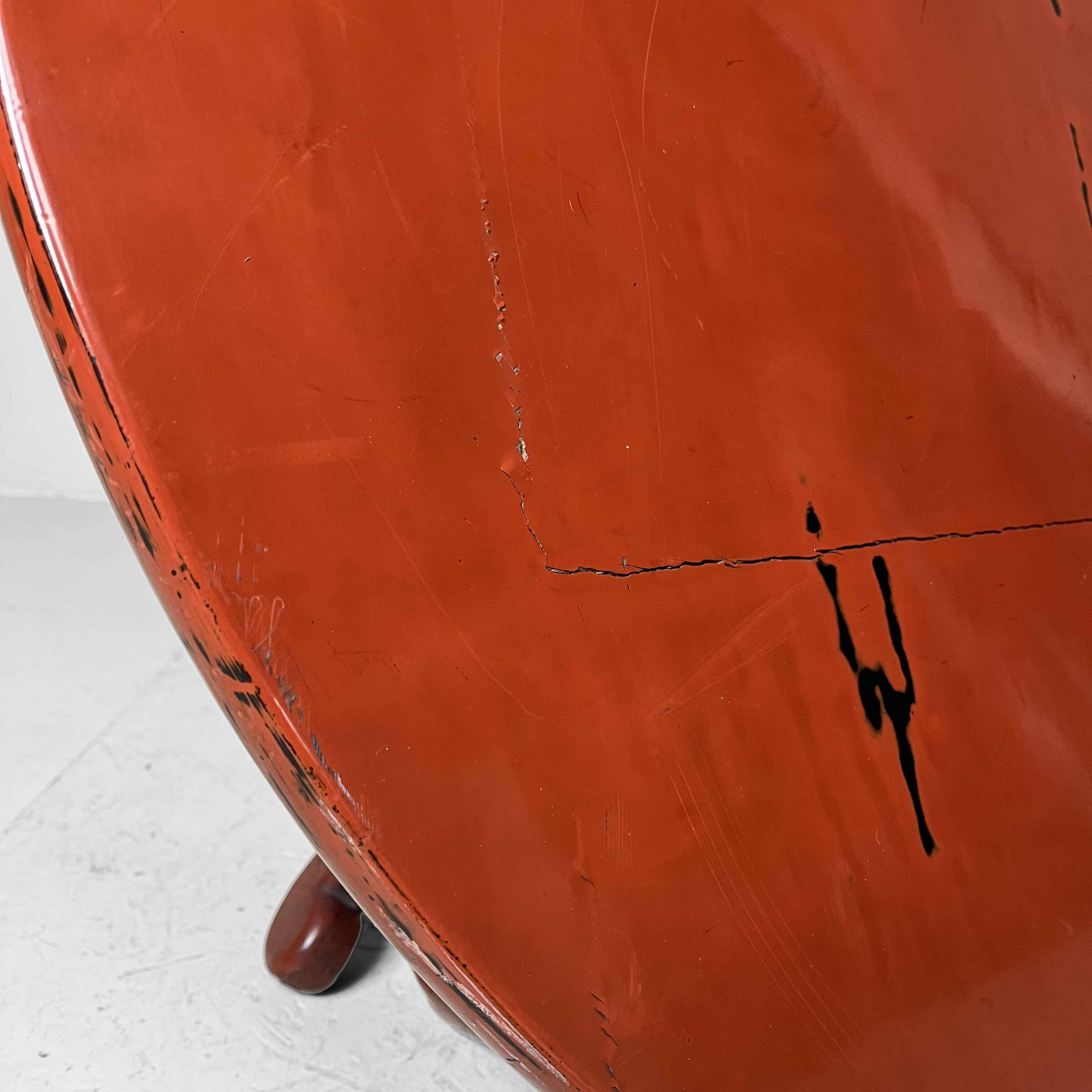 Japanese Negoro Lacquer Chabudai Wabi Sabi Table Meiji Era