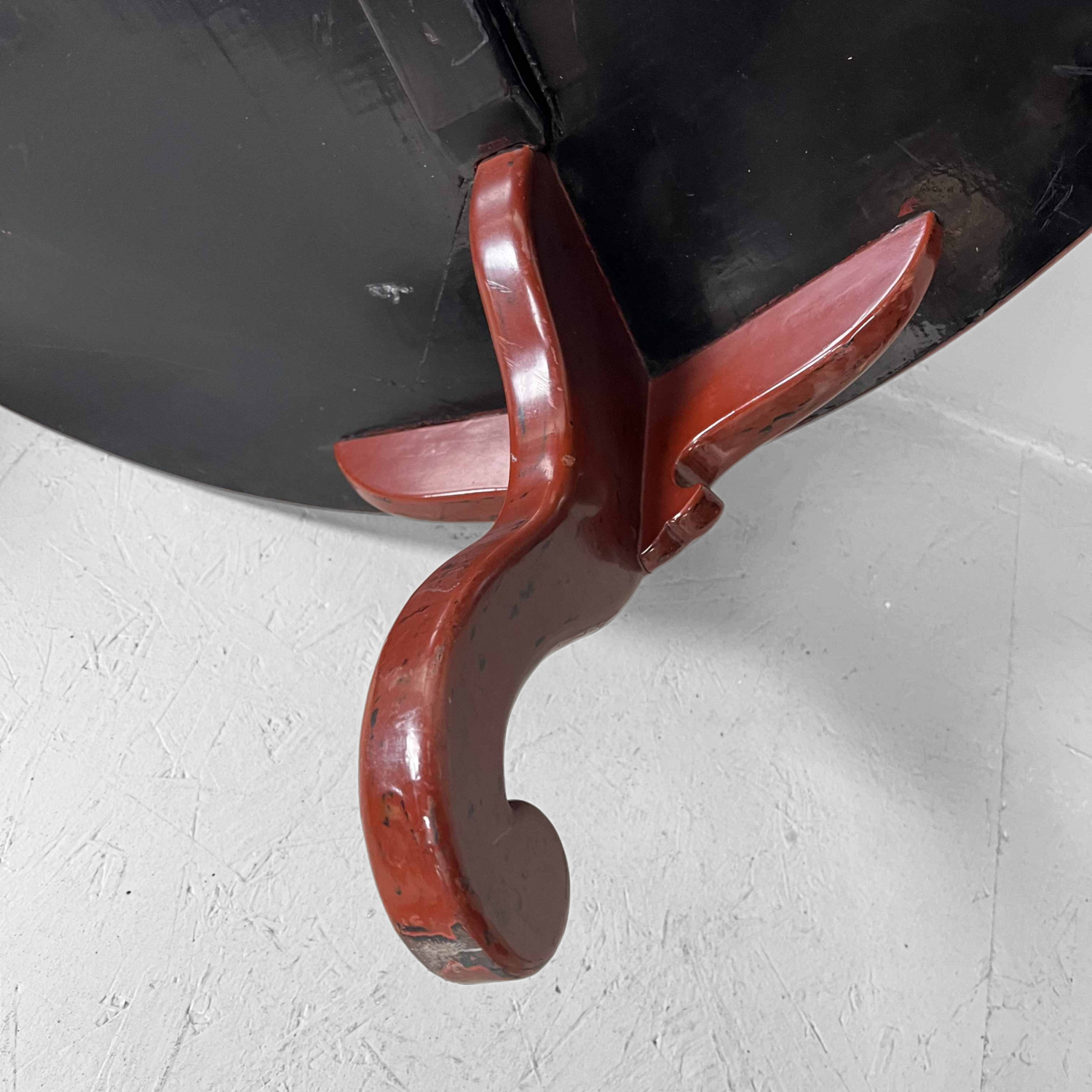 Japanese Negoro Lacquer Chabudai Wabi Sabi Table Meiji Era