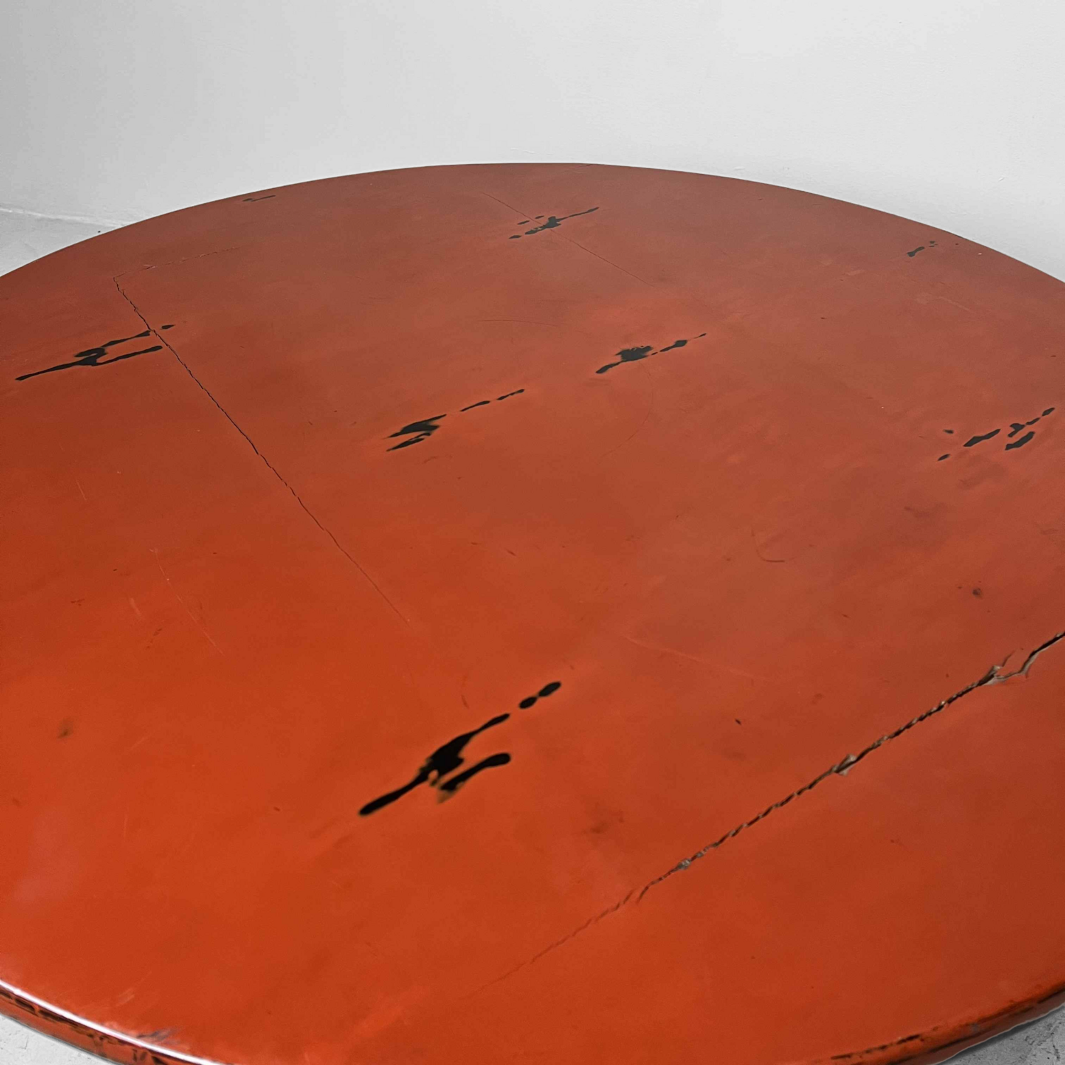 Japanese Negoro Lacquer Chabudai Wabi Sabi Table Meiji Era