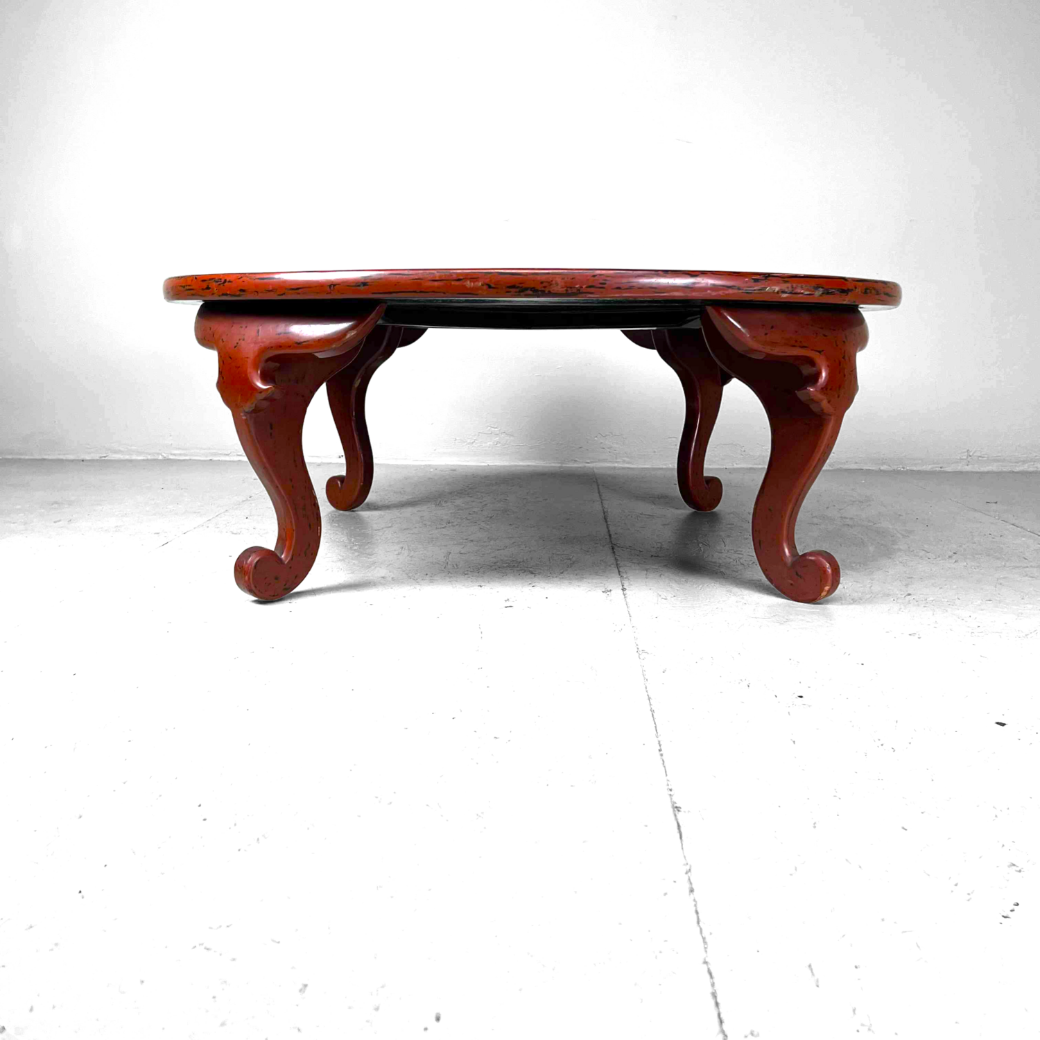 Japanese Negoro Lacquer Chabudai Wabi Sabi Table Meiji Era