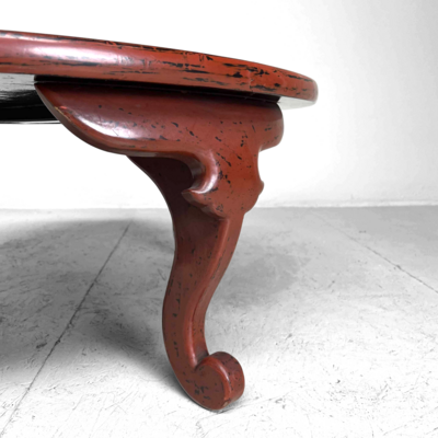 Japanese Negoro Lacquer Chabudai Wabi Sabi Table Meiji Era