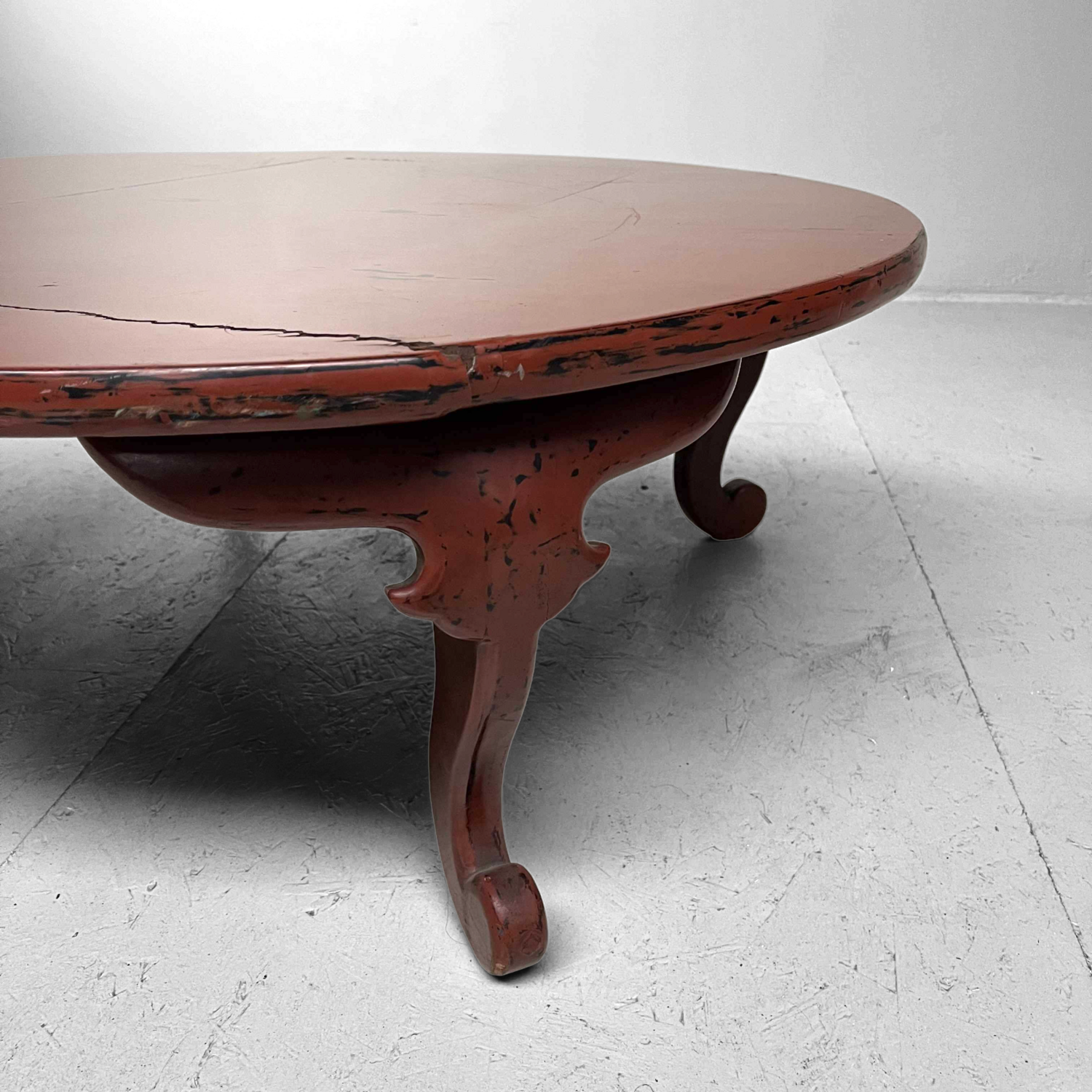 Japanese Negoro Lacquer Chabudai Wabi Sabi Table Meiji Era