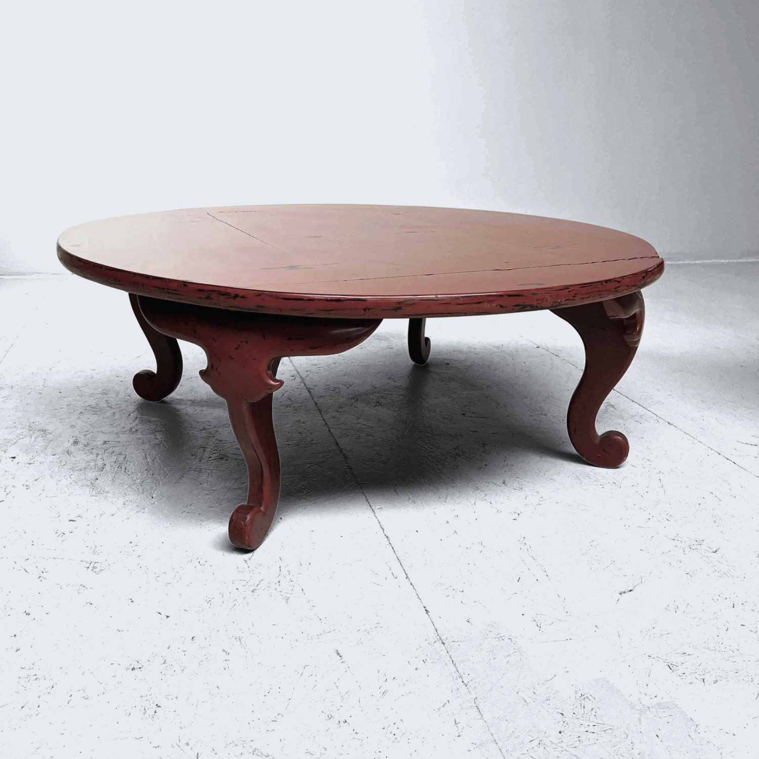 Japanese Negoro Lacquer Chabudai Wabi Sabi Table Meiji Era