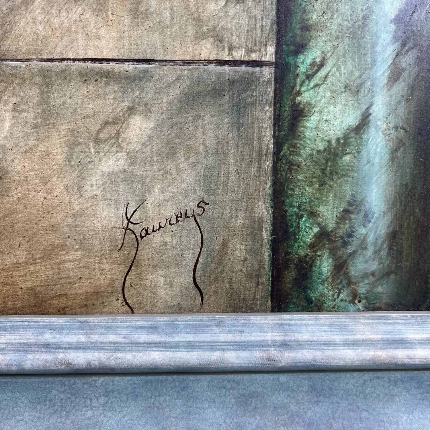 Original Surrealist painting Joseph Laureys (1944-2020)