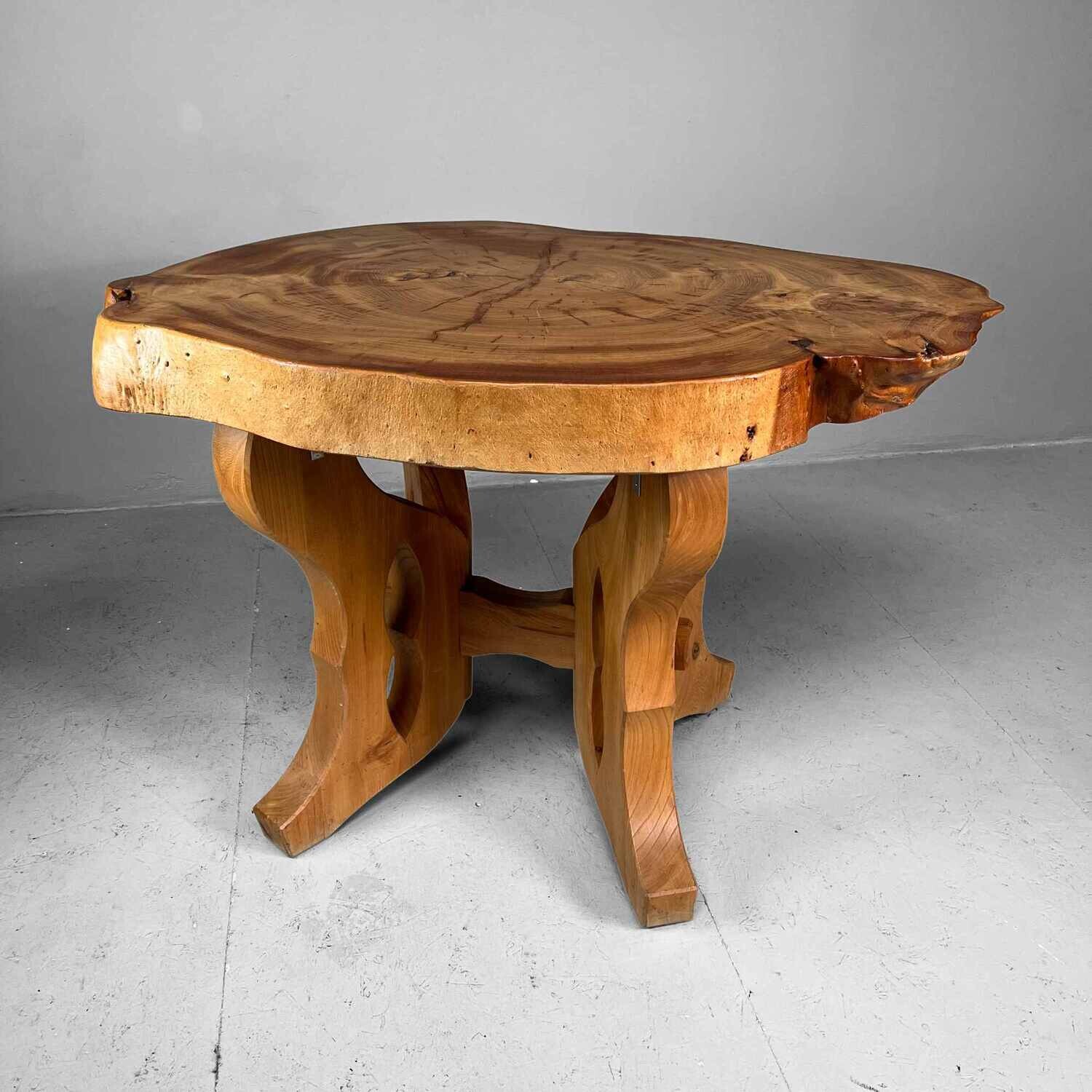 Wabi Sabi Burl Wood Tree Table