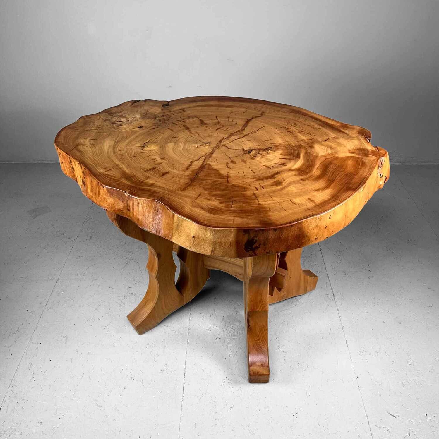Wabi Sabi Burl Wood Tree Table