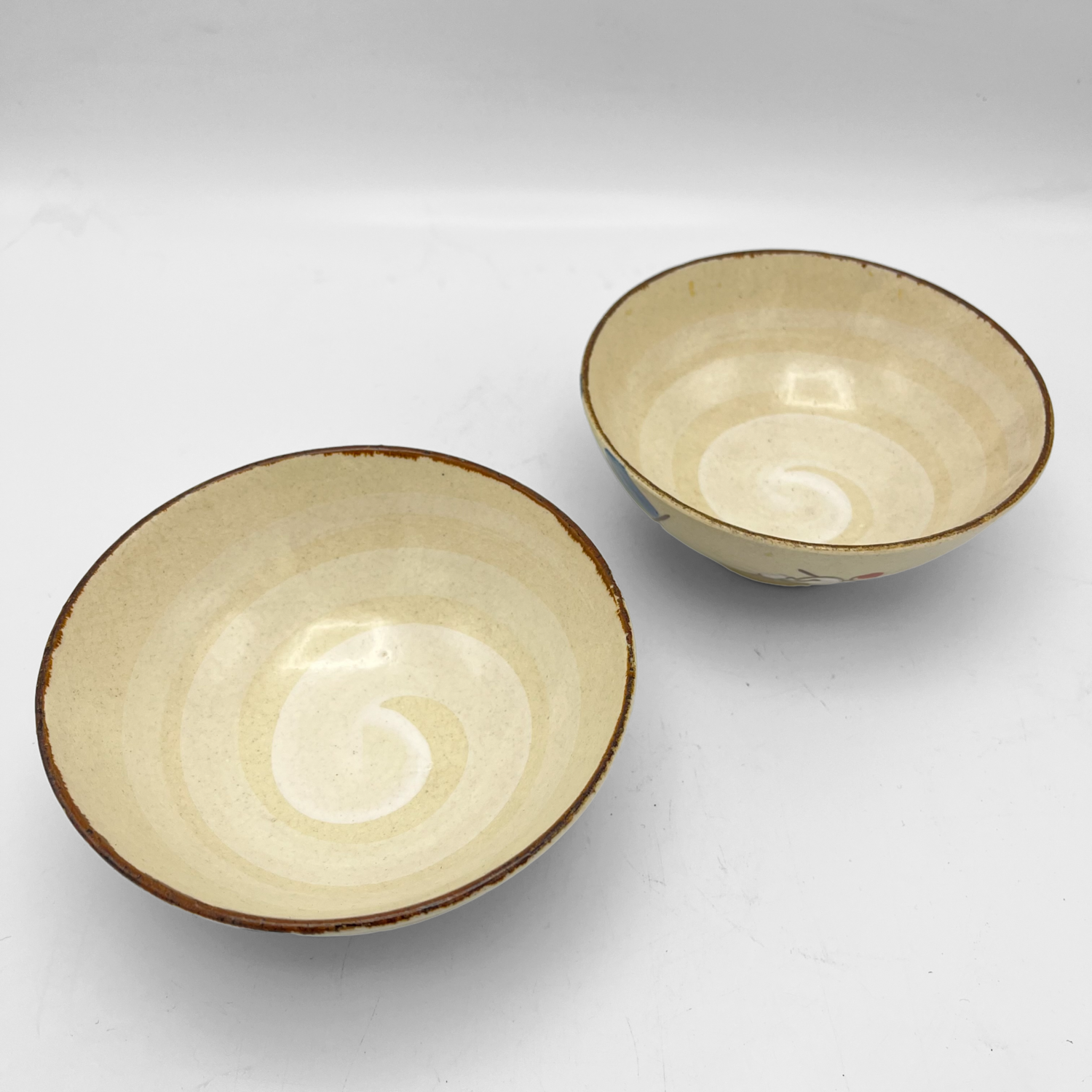 Set Vintage Rijstkommen met bloemen Japan