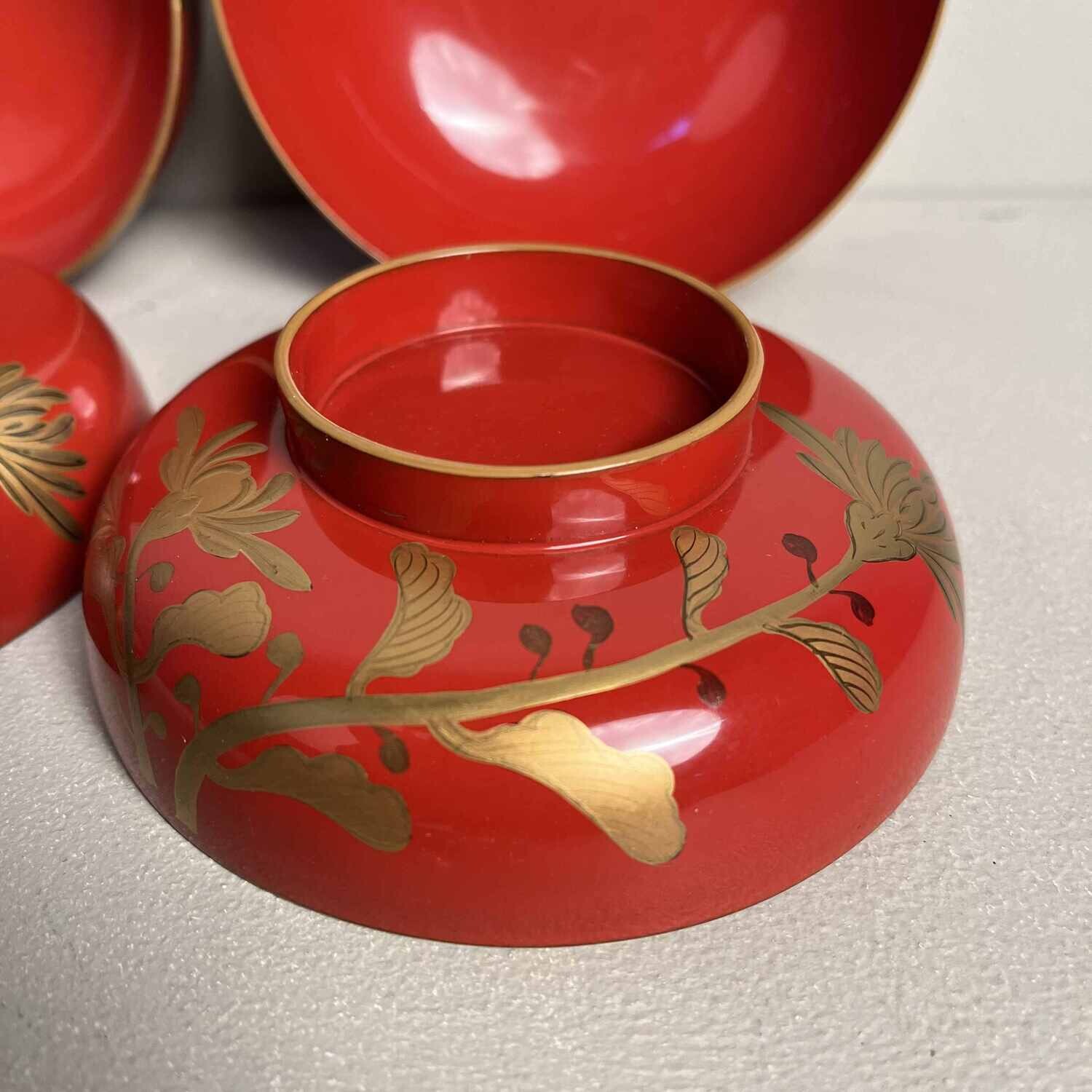 Urushi Maki-e Set van 2 Rijstkommen Japan (1912-1926)