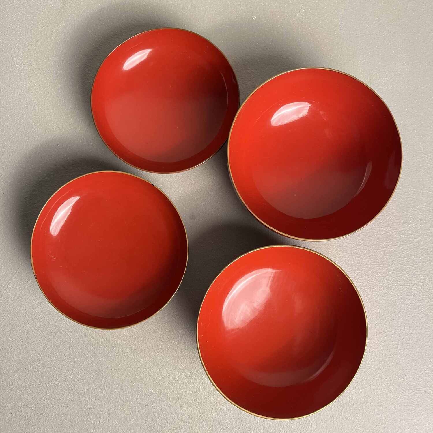 Urushi Maki-e Set van 2 Rijstkommen Japan (1912-1926)