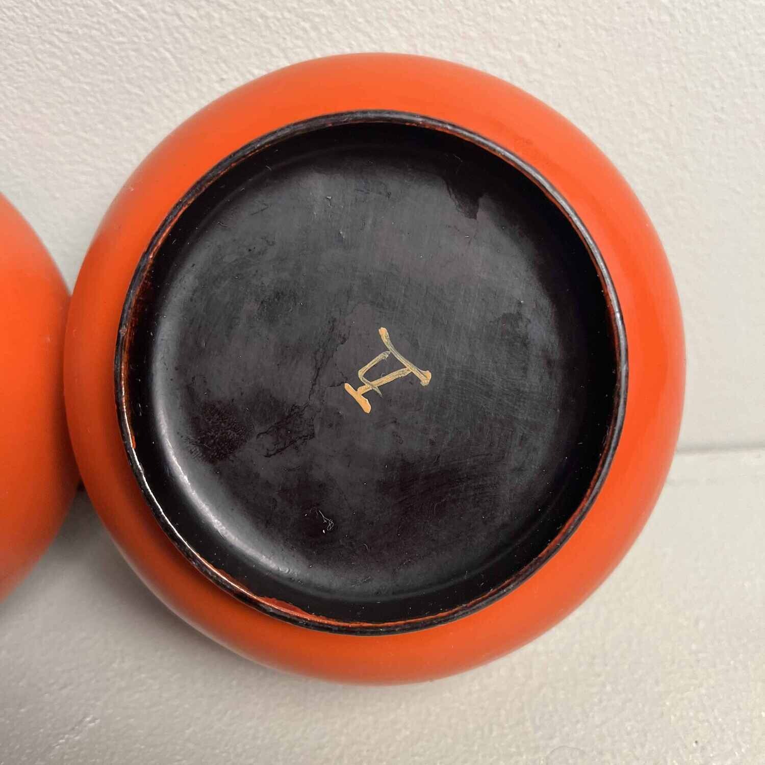 'Kraanvogel' Urushi Maki-e Set Rijstkommen Japan (1868-1912)