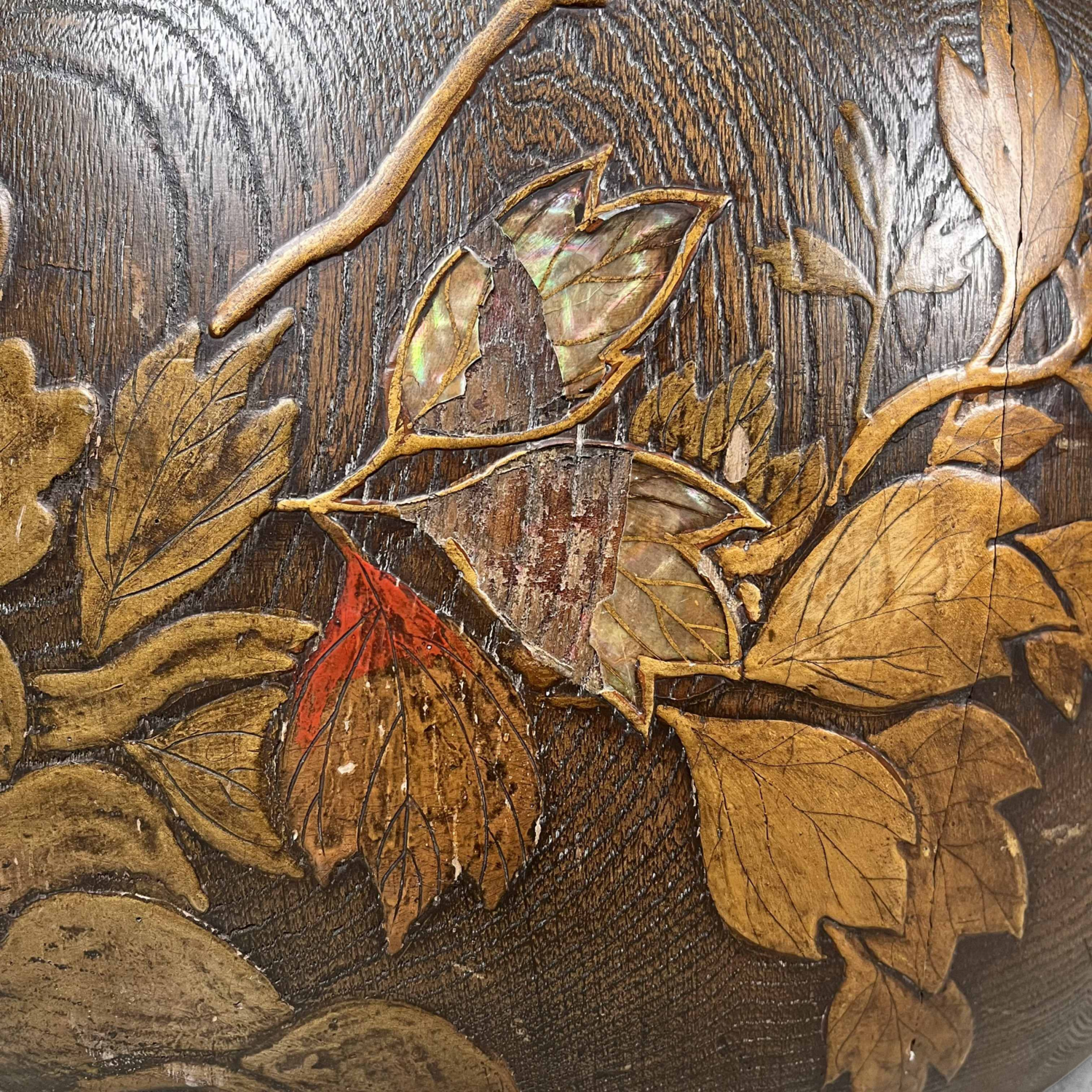 Traditional Kiri Makie Hibachi Meiji Era, Japan.