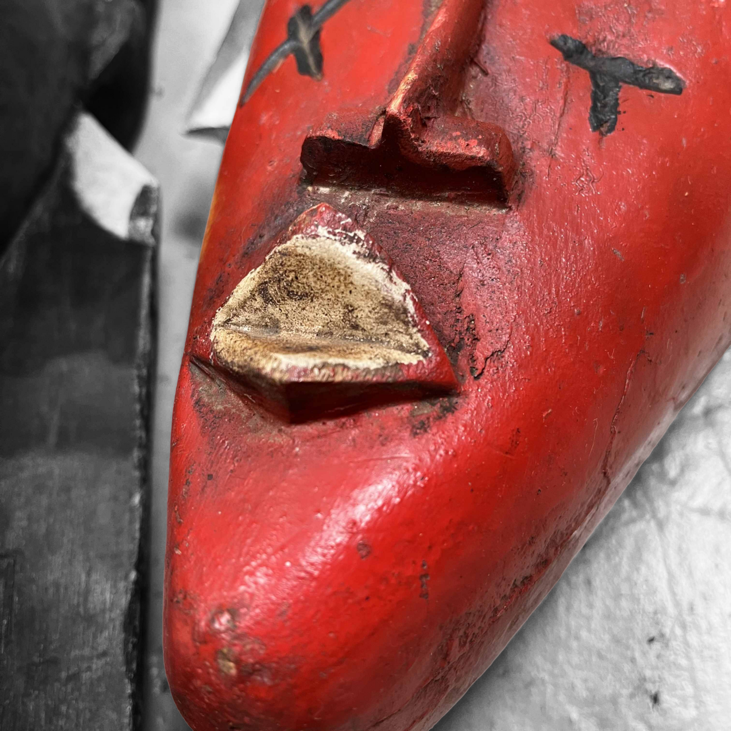 Set Vintage Guro Maskers Ivoorkust Set Vintage Guro Maskers Ivoorkust